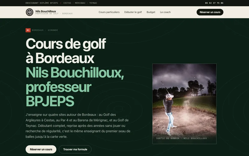 Page d'accueil du site de Nils Bouchilloux
