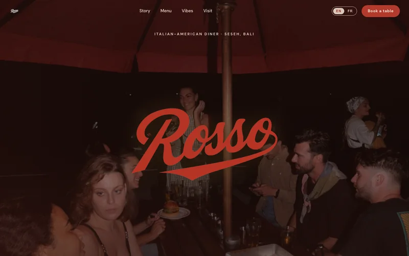 Page d'accueil du site de Rosso