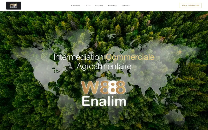 Page d'accueil du site de W888 Enalim